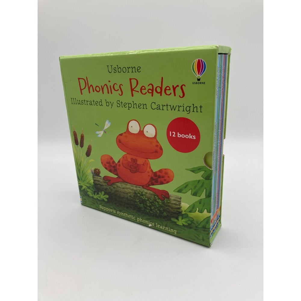 Usborne Phonics Readers Complete Box Set of 12 Books- Early Learning Reading